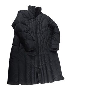 L.L.Bean Women's Black Quilted Puffer Down Long Coat Jacket Size Medium